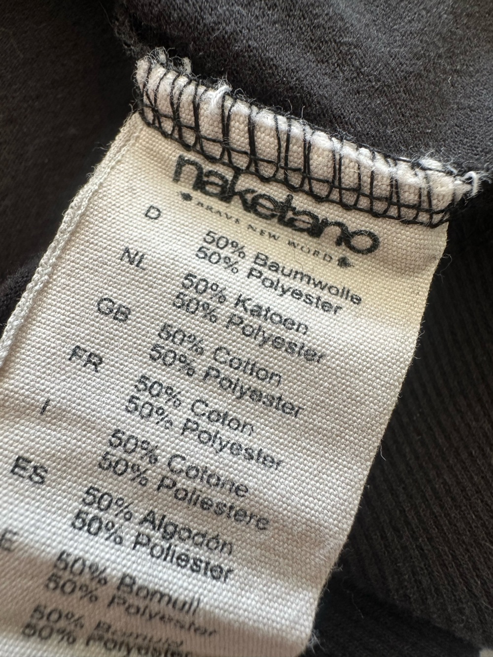 Naketano black hoodie with brown accents, size medium - Picture 10 of 16